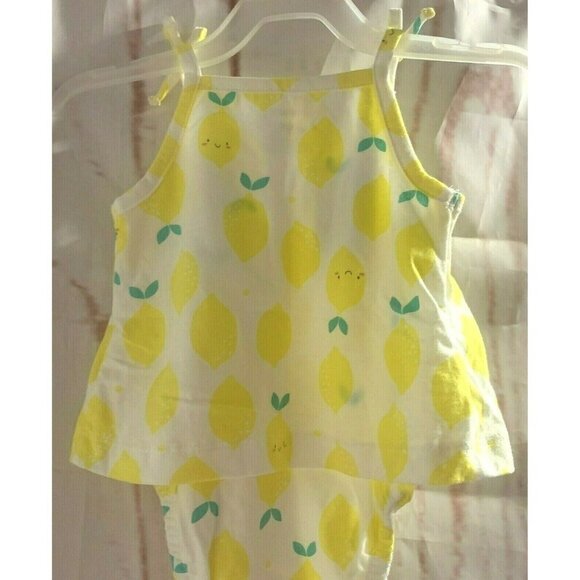 Carters Baby Girls Romper Size 3M Yellow White - Picture 7 of 12
